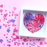 Obrazek z papierowych serc Obrazek z papierowych serc