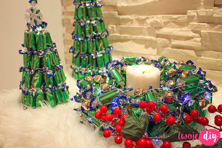 cukierkowe dekoracje świąteczne