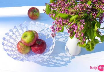 Miska z szydełkowej serwetki